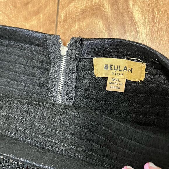 Beulah Style Sequin Mini Dress Size M / L Black Strapless Retro Y2k Glam Party - Picture 7 of 7